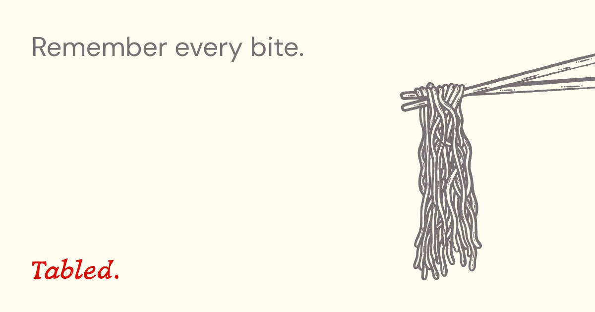 Tabled — Your restaurant diary for the Philippines